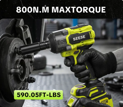 Cordless Impact Wrench 590 FT-LBS for Auto & Home Repair