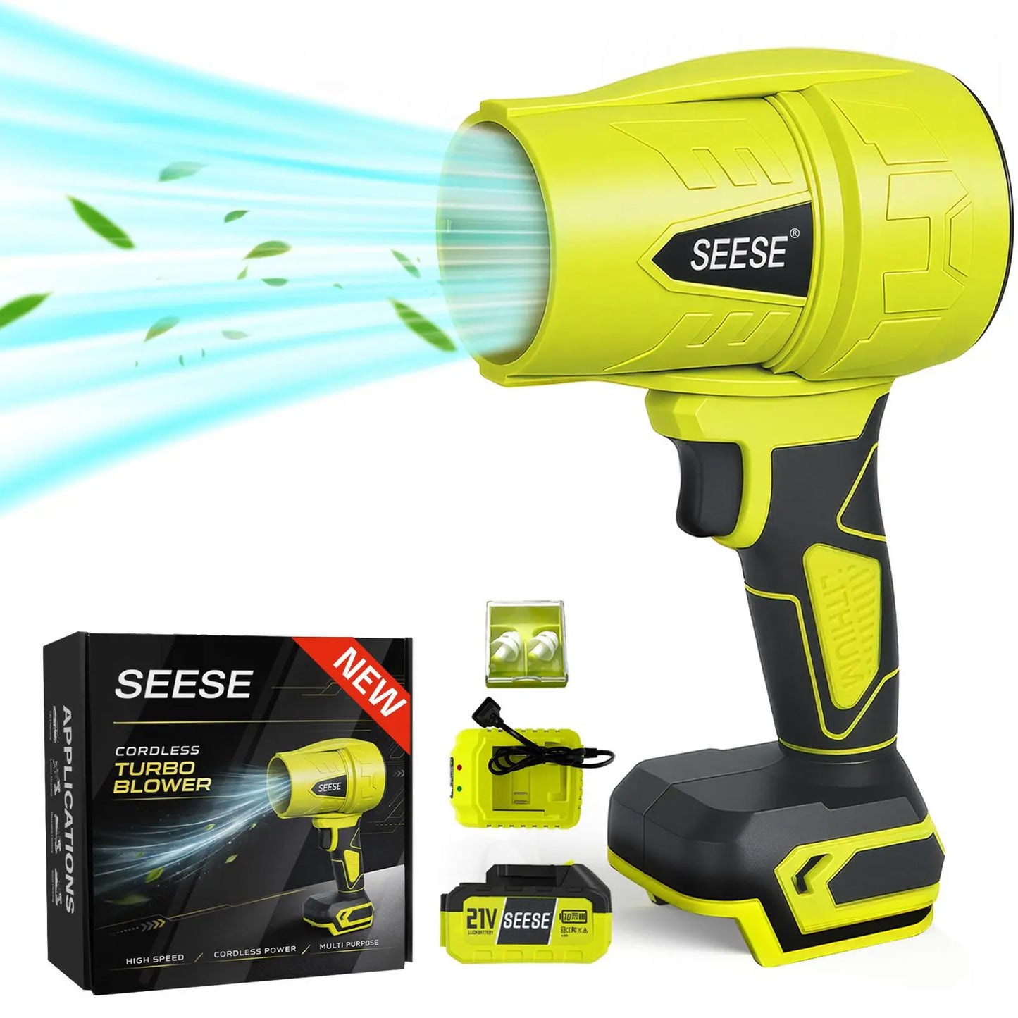 Cordless Leaf Blower with Brushless Motor & Battery