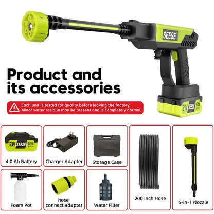 Cordless Pressure Washer for Car Washing Garden & Home