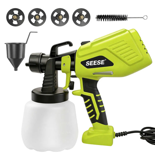Electric Paint Sprayer 1200ml with 4 Nozzles & Adjustable Flow
