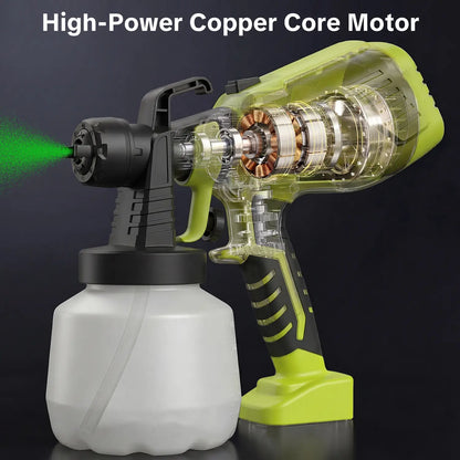 Electric Paint Sprayer 1200ml with 4 Nozzles & Adjustable Flow