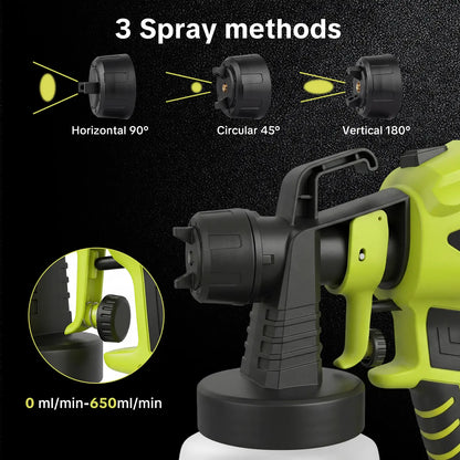 Electric Paint Sprayer 1200ml with 4 Nozzles & Adjustable Flow