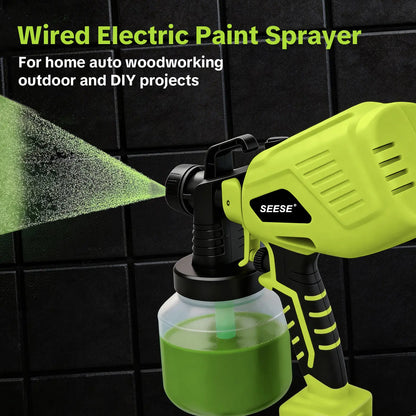 Electric Paint Sprayer 1200ml with 4 Nozzles & Adjustable Flow