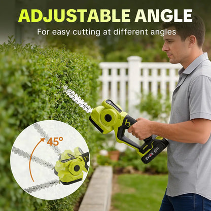 Cordless Grass Shear & Hedge Trimmer with Dual 21V Batteries