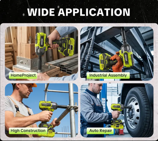 Cordless Impact Wrench 590 FT-LBS for Auto & Home Repair